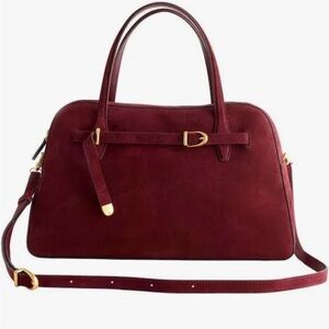 Madewell Burgundy Belted Satchel